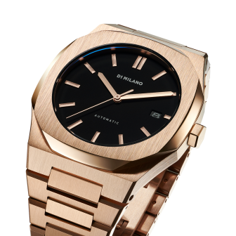 D1 MILANO - Automatic Bracelet 41.5 mm - Black / Rose Gold