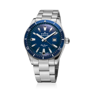 Edox SKYDIVER DATE AUTOMATIC LIMITED EDITION - 42 mm - Blu