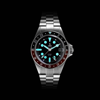 YEMA SUPERMAN WORLDTIME GMT COKE - 39 mm - Nero