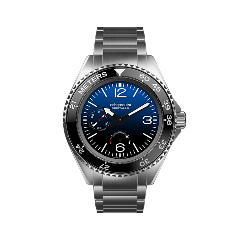 echo/neutra CRISTALLO Diver Professionale 42 mm | Blu